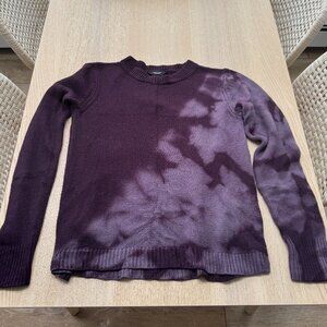Simply Vera Vera Wang Plum Tie Dye Sweater Medium